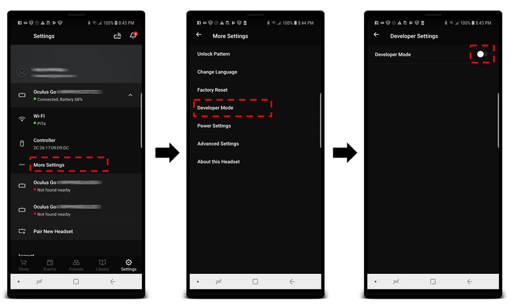 Oculus Go Developer Mode